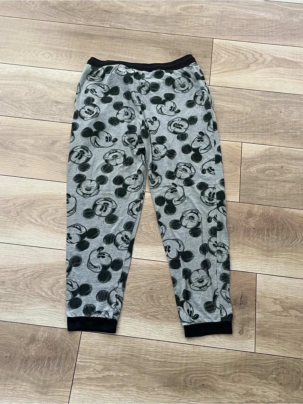 Disney Grey & Black Mickey Mouse Jogger Pants - Picture 3 of 4
